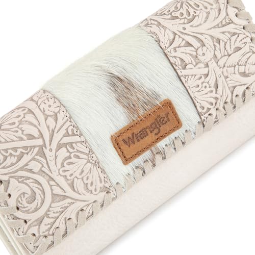 Image of Montana West X Wrangler Western Wallets for Women Trifold Wristlet Wallets Large Capacity Women Clutch Wallet with Coin Purse