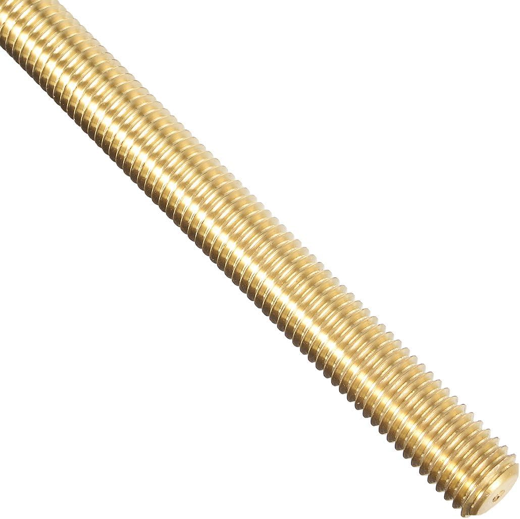 M14 Brass Fully Threaded Rod, 500mm, Right-Hand Thread, Corrosion-Resistant