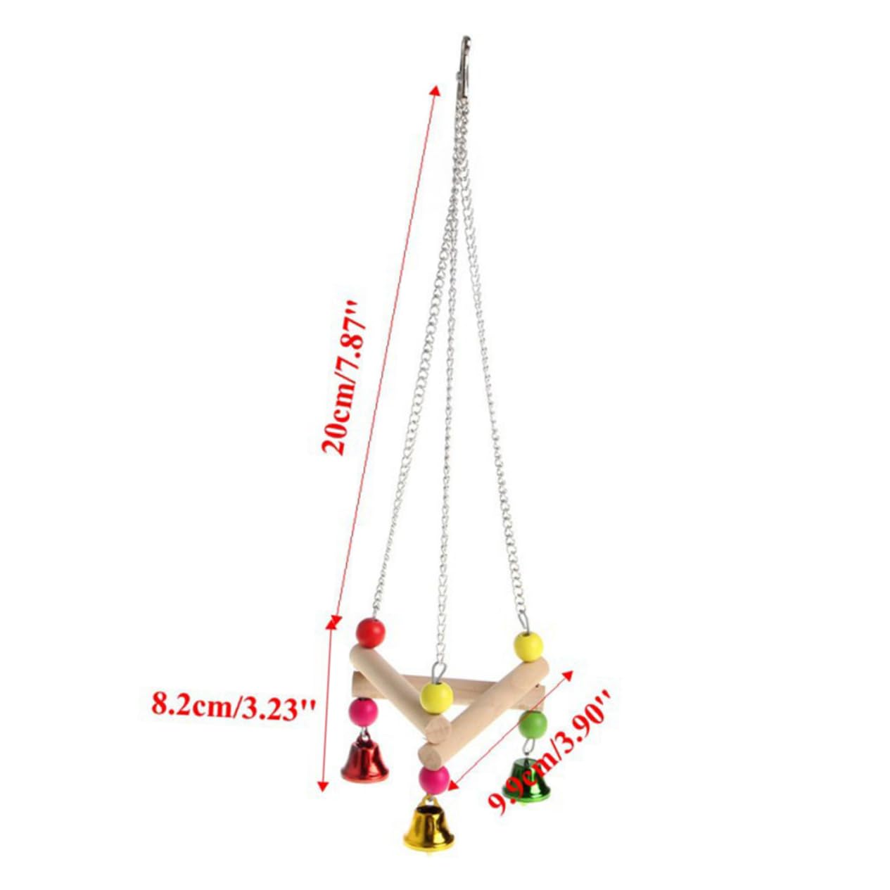 VICASKY Wooden Bird Swing Stand Funny Parrot Climbing for Cockatiels Parakeets Birds Safe Practical Design for Indoor Bird Supplies