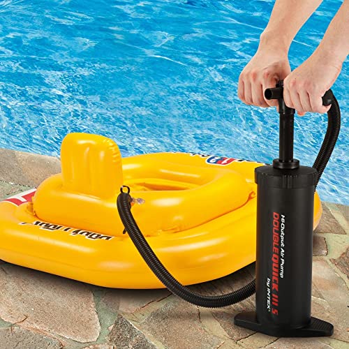 Intex Double Quick 3 S Hand Pumpe - Luftpumpe - 37 cm - Mit 3 Düsenaufsätze - Image 3