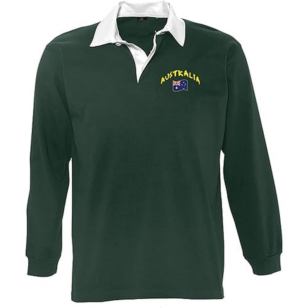 b>Maillot</b> Aussie <b>Rugby</b> Sports <b>Manches</b> <b>Longues</b> Pour <b>Homme</b