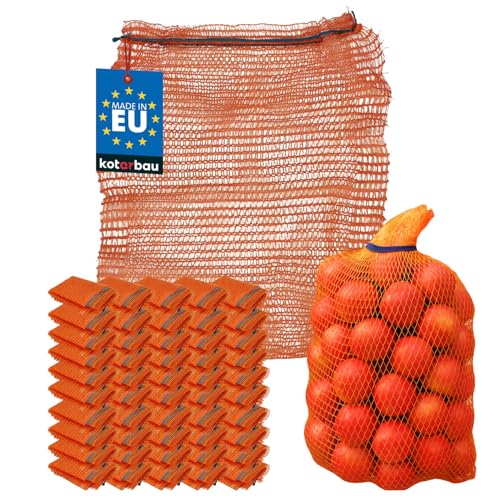 KOTARBAU Lot de 50 sacs à pommes de terre - 40 x 60 cm - Sac à fruits - 15 kg - Polypropylène - Filet à légumes - Sac de rangement - Pour oignons, pommes...