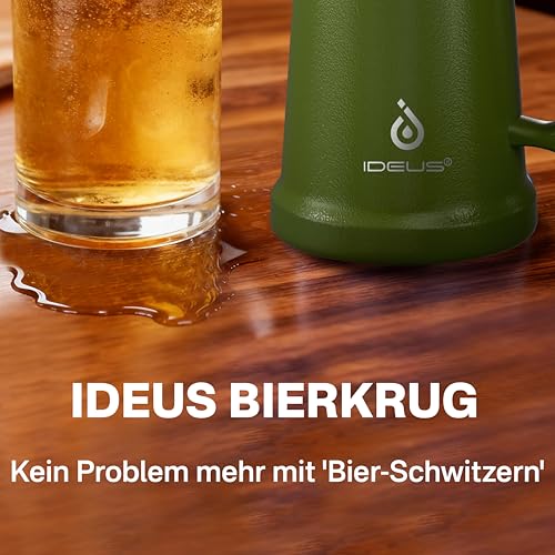 Chope à bière isotherme en acier inoxydable grand récipient robuste