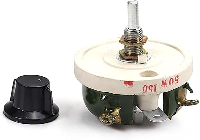 Jutagoss 50W 150 Ohm Ceramic Core Wirewound Variable Resistor Rheostat with Knob 1PCS