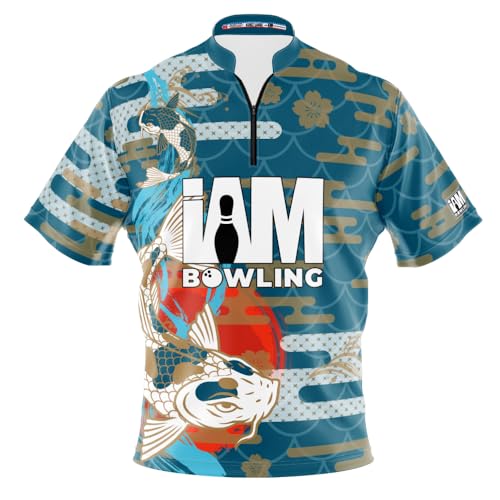 Logo Infusion I AM Bowling Jersey Short Sleeve Sash Collar 2282-IAB Made in USA (US, Alpha, Medium, Regular, Regular, Multi)