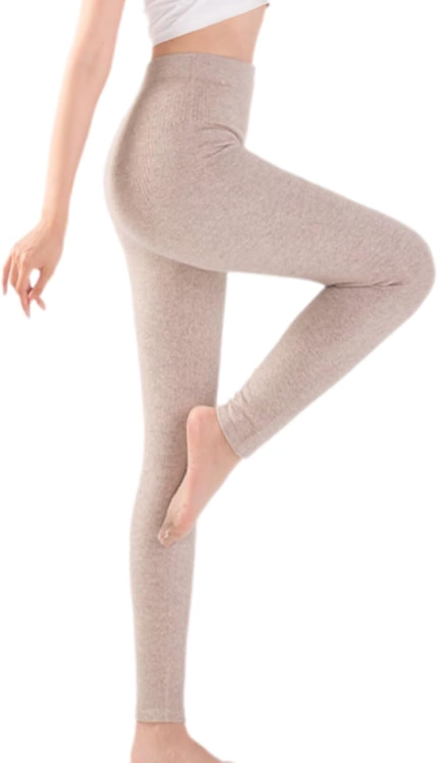 100% Cashmere Leggings for Women Long Johns – Luxury Soft High Rise Thermal Bottom Pants for for Skiing,Hiking,Running