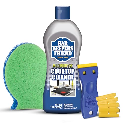 Bar Keepers Friend Cooktop Cleaner + Scraper + Dish Fish - M...