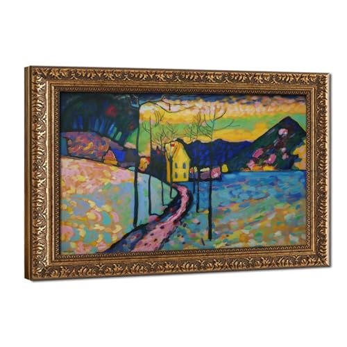 Paysage d'hiver de Wassily Kandinsky affiche sur toile premium en cadre