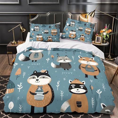 Parure de lit faune forestière 3D en microfibre premium ultra douce