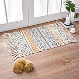 Ampliamente utilizado: la alfombra adopta un diseño de estilo étnico, patrón exquisito y hermoso, se puede combinar con cualquier mueble, ampliamente utilizado en sala de estar, dormitorio, sofá, mesa de comedor, mesa de café, etc.