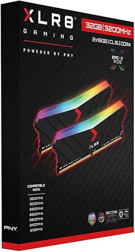 Vista 14 de PNY XLR8 Gaming 8GB DDR4 3200MHz (PC4-25600) CL16 1.35V RGB Memoria de escritorio (DIMM) - MD8GD4320016XRGB