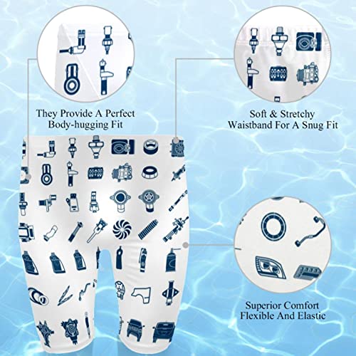 Bañador de natación para hombre de pierna cuadrada multicolor M 2