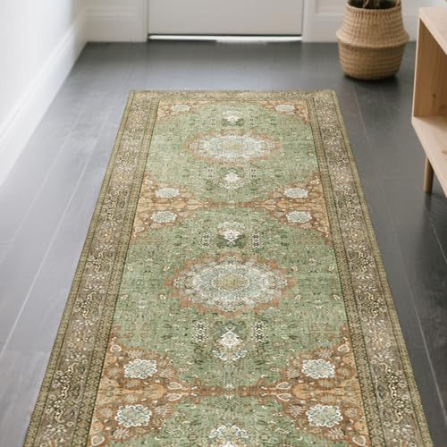 HiChiclife Runner Rug, Traditional Vintage Long Rug for Hallway Kitchen,2'x
