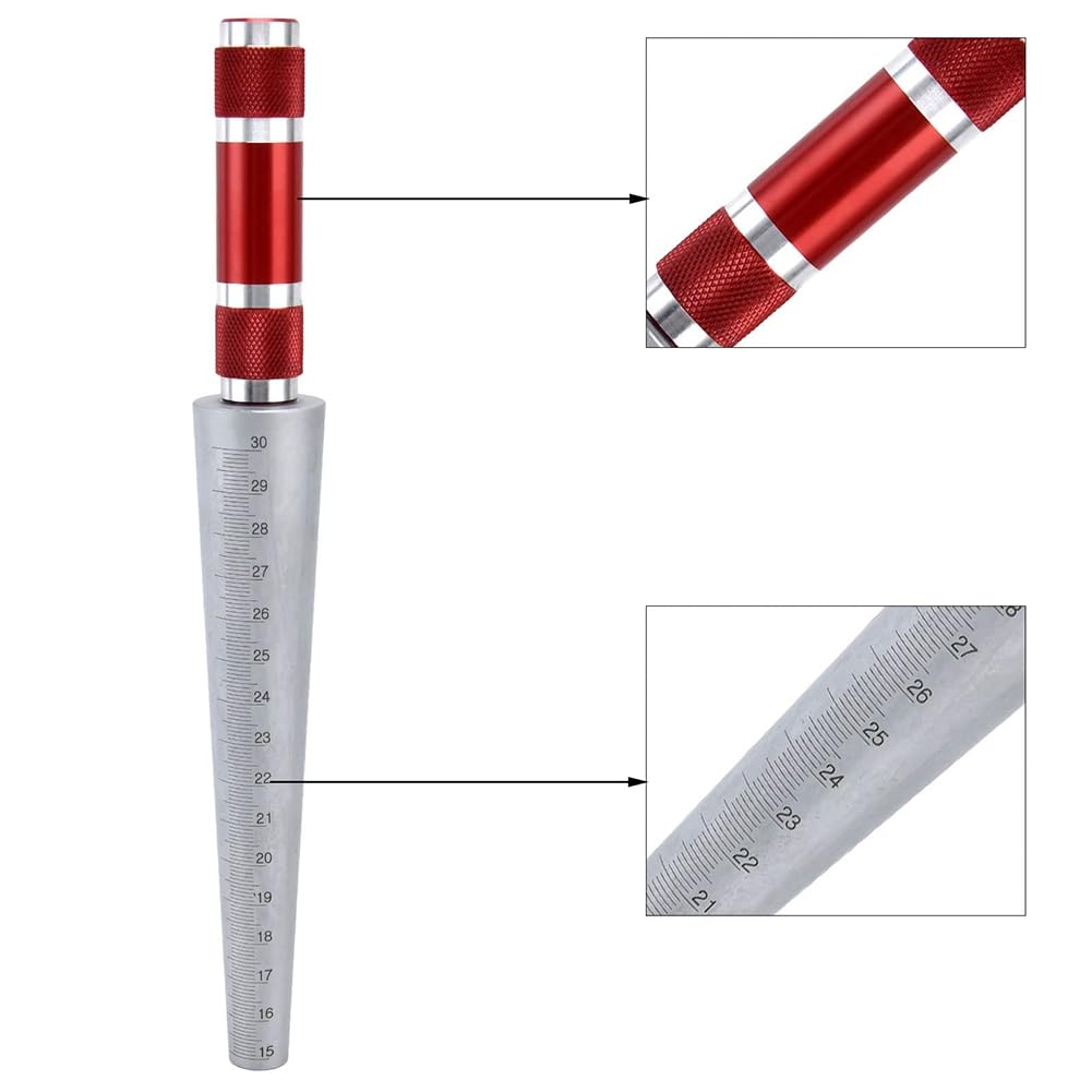 Juego de Calibradores Cónicos de Acero Al Carbono Rango de Medición Tapered 1-6.5mm, 3-15mm, 15-30mm, 30-45mm Herramienta de Inspección de Calibrador Cónico