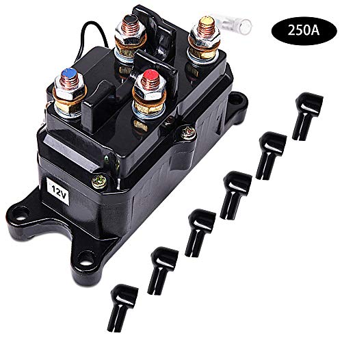 LIEBMAYA Relé Solenoide de Cabrestante de 12V 250A Interruptor Thumb Truck para ATV UTV y Vehículos 4x4