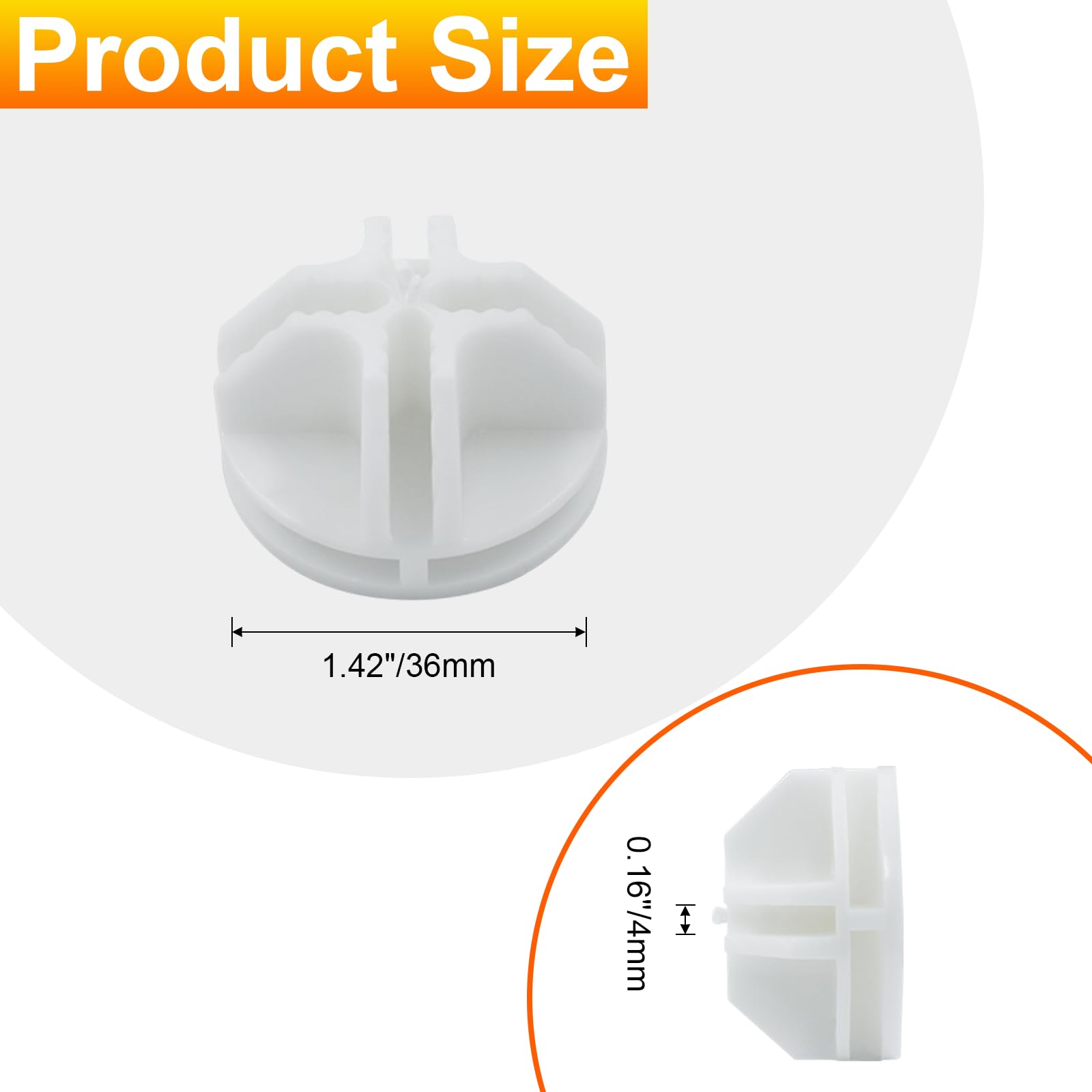 52-Pack White Wire Cube Connectors – Sturdy Plastic Clips For DIY Storage Grids - View #4