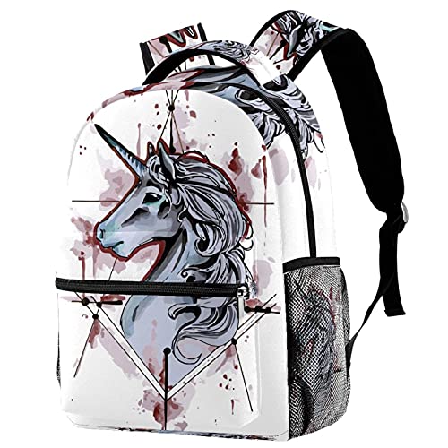 Sac à bandoulière licorne avec bretelles ajustables et dos matelassé