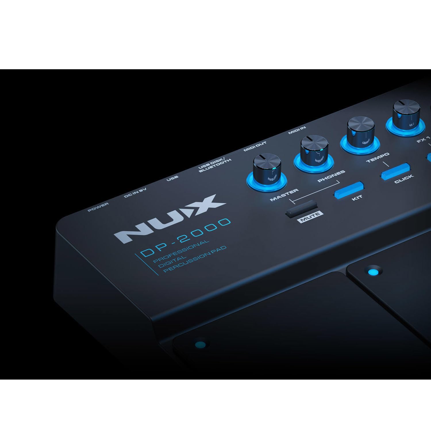 Nux DP-2000 - Batería digital de percusión electrónica con trípode DPS-1 y soporte para baquetas keepdrum DSC01