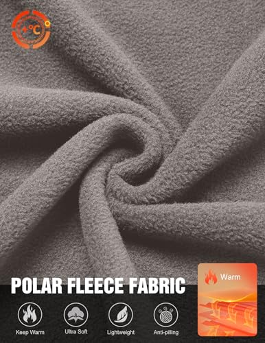 COOFANDY Men's Polar Fleece Jacket Lightweight Full Zip Jackets Outdoor Hiking Casual Soft Warm Coat With Pockets4