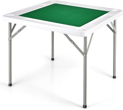 Foldable Mahjong Table, Portable Mahjong Table, Folding Mahjong Table, for Blackjack, Texas Holdem, Board Game