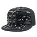 Adjustable 6 Panel Flat Bill Cap Stripe Punk Snapback 050