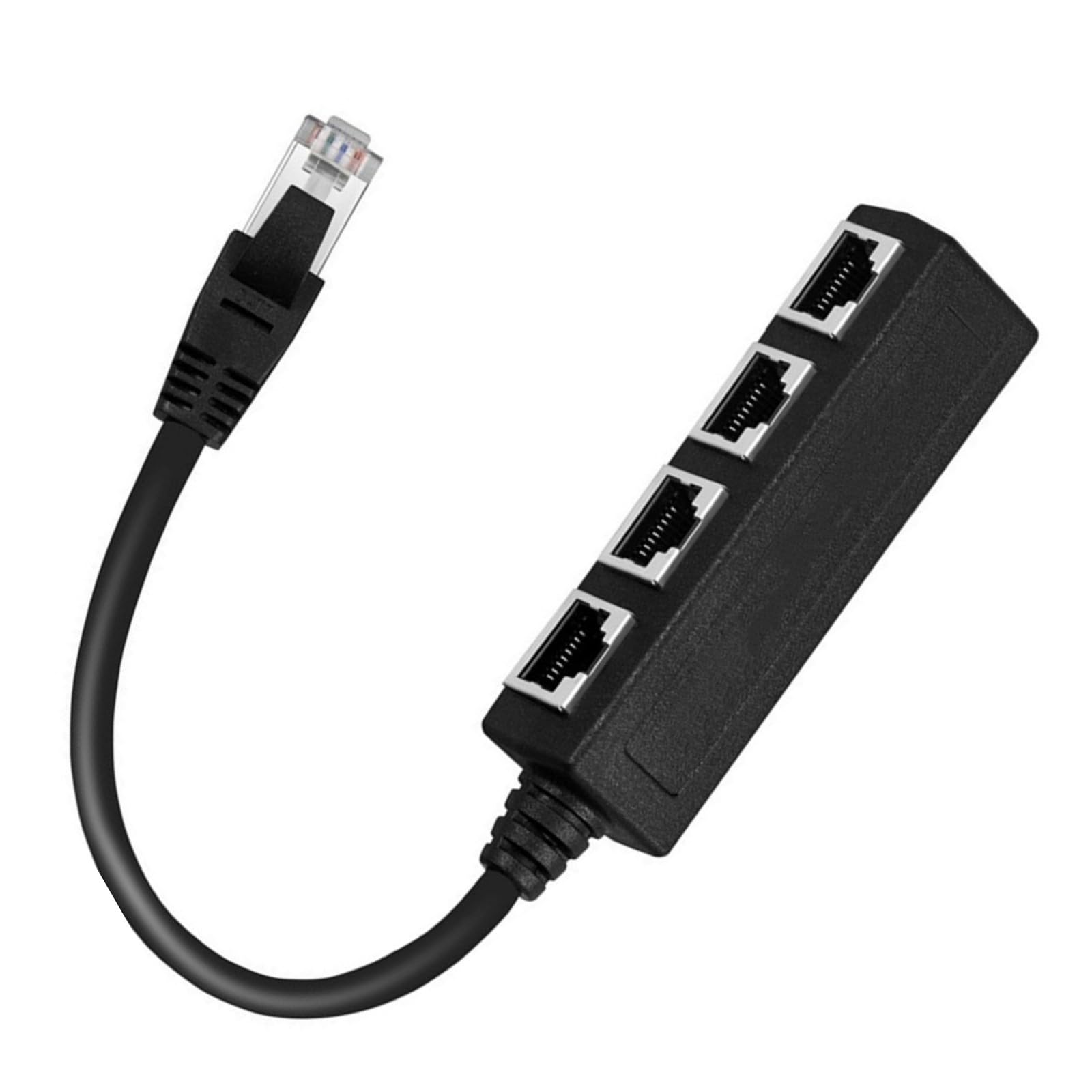 HERAON Ethernet Splitter Cable 1 Male to 4 Female 1 to 4 Port Ethernet Connector Adapter for Laptop Computer PC Desktop