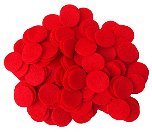 Cercles en feutre rouge parfaits pour ateliers de scrapbooking et décors de Noël