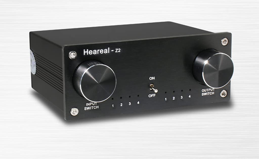 Z2 Lossless Audio switcher 4in 4out HiFi Audio Signal Splitter W/Power Adapter