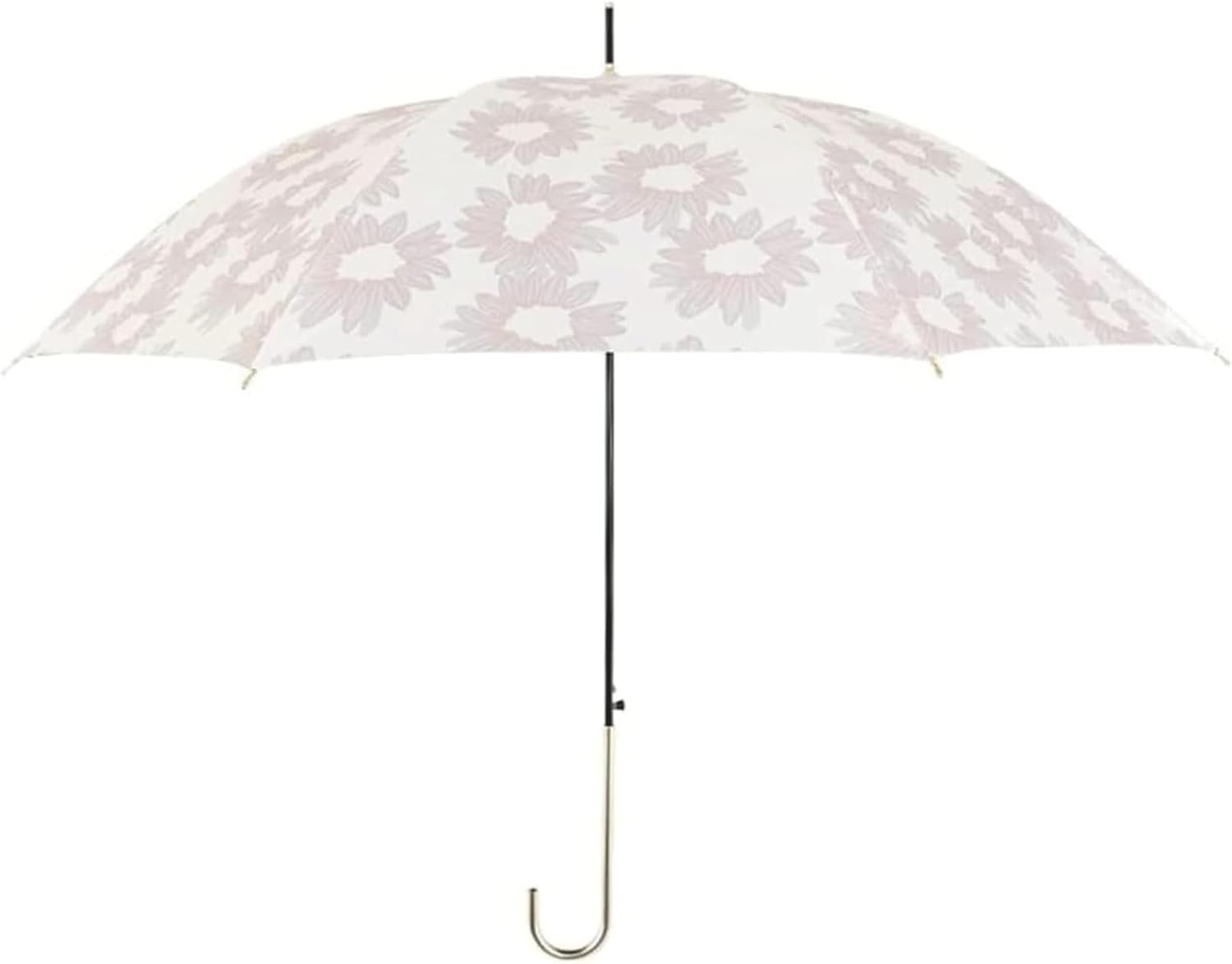 Cute Petal Pattern Umbrella Aluminum Alloy Long Handle Umbrella Portable Stick Umbrella for Rain and Sun Windproof