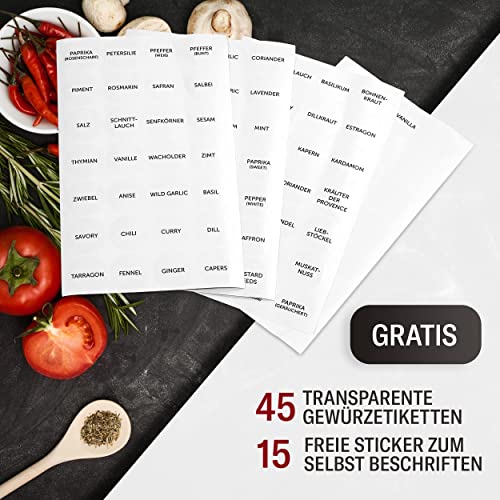 Vomeno portaspezie con 18 vasetti in acciaio inox