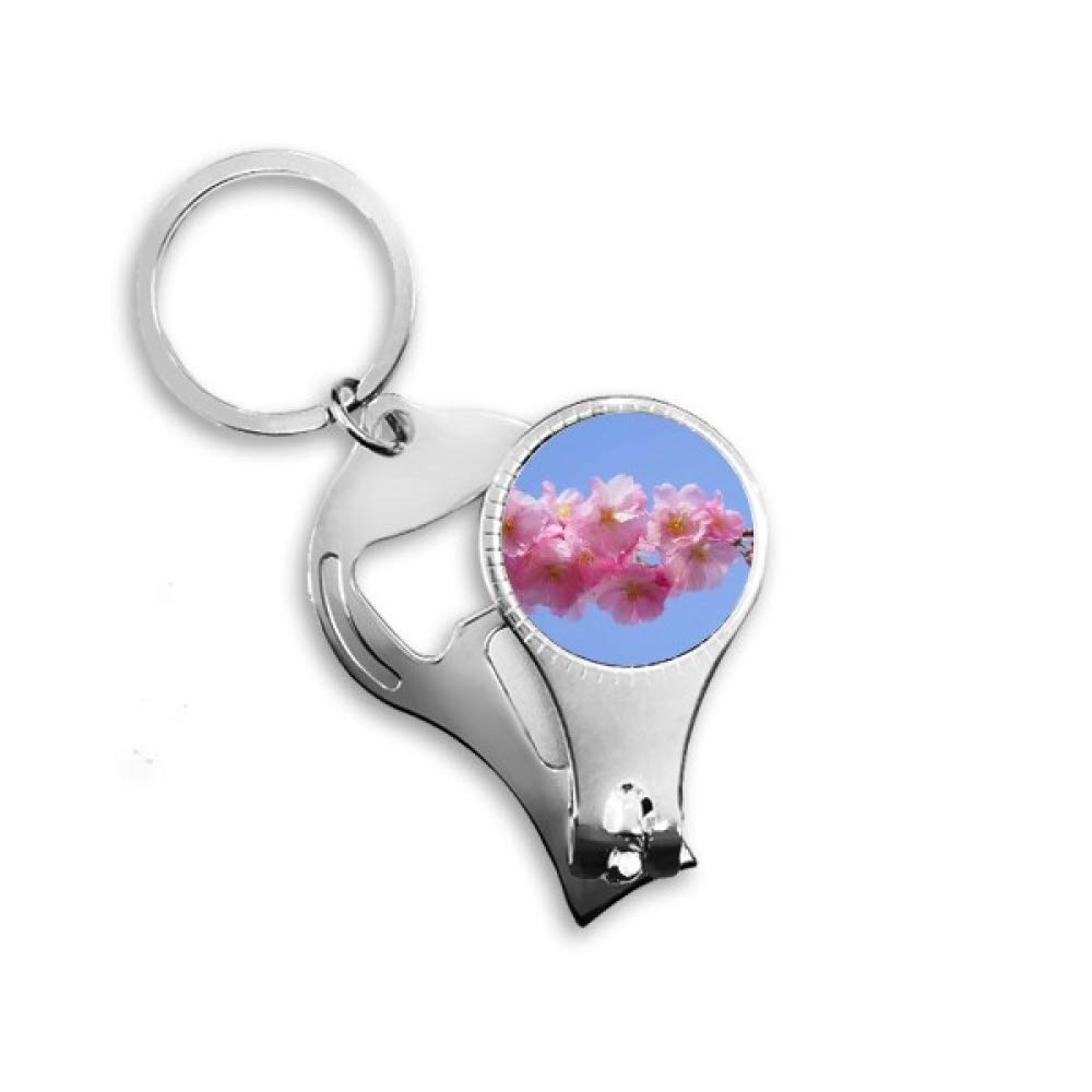 Porte-clés décapsuleur fleurs bleu rose : ne cassez plus vos ongles sur les canettes et bouteilles