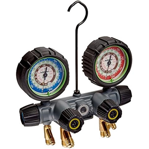 Hilmor 1839129 HP 22-407C-410A 4-Valve Aluminum Manifold HVAC Gauge Set Cover