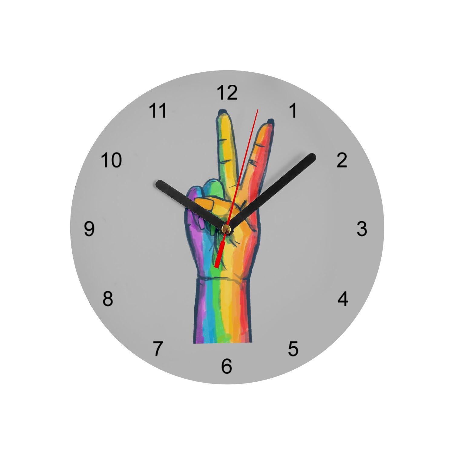 Horloge murale LGBT arc-en-ciel pour illuminer votre salon moderne