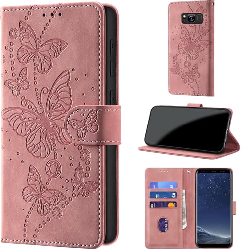 for Samsung Galaxy S8 Wallet Case Flip Pink