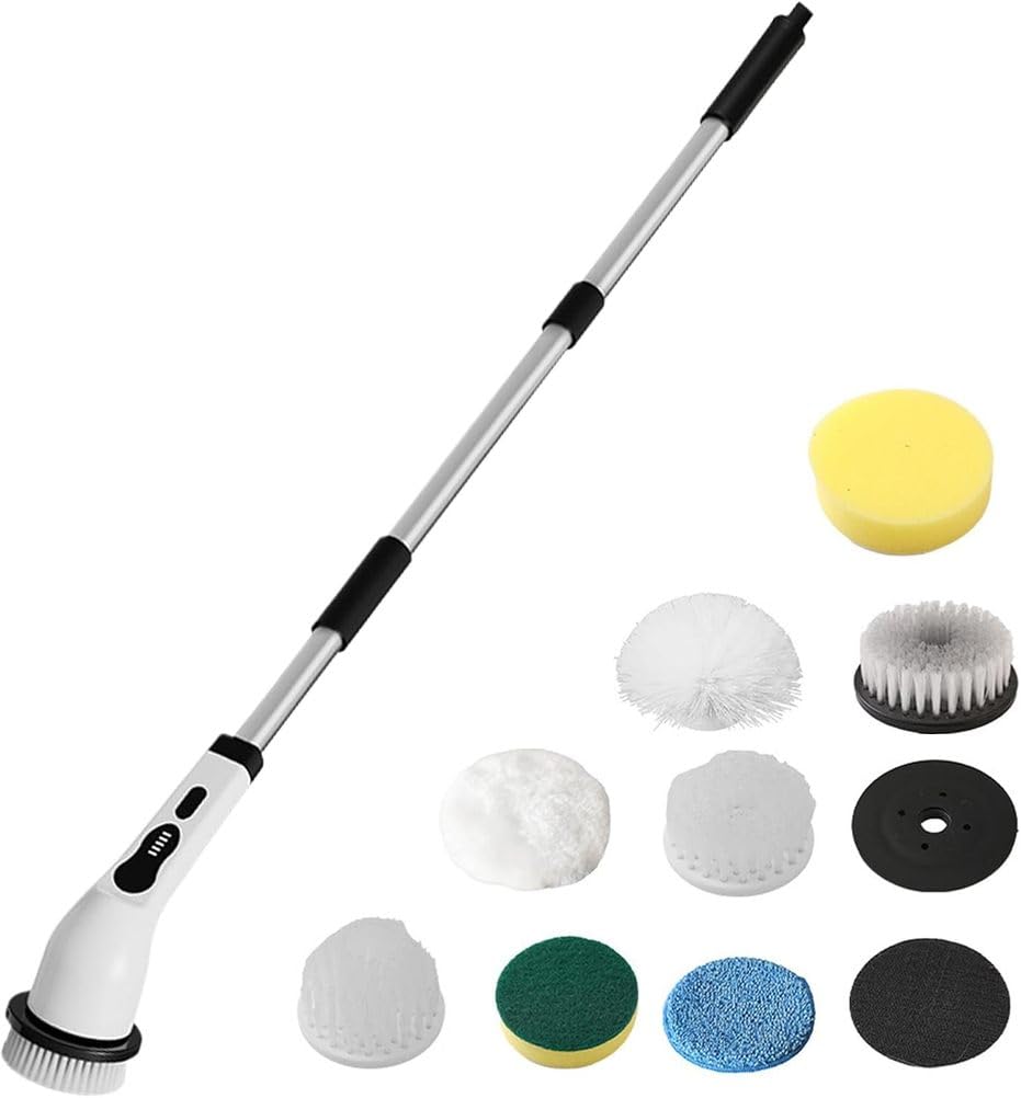 GTHTUHFD Electric Cleaning Brush - Cordless Rechargeable Scrubber For Bathroom, Kitchen, Tile, Grout, And Car Cleaning