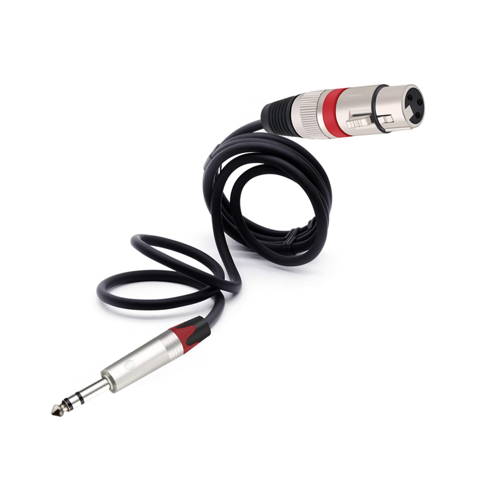 Gniazdo 6,35 mm męski 3-pinowy na żeński kabel XLR 1/4 kabel połączeniowy do mikrofonu stereo ćwierć cala do kabla XLR 1 szt. (kolor: czerwony czerwony, rozmiar: 8 m)