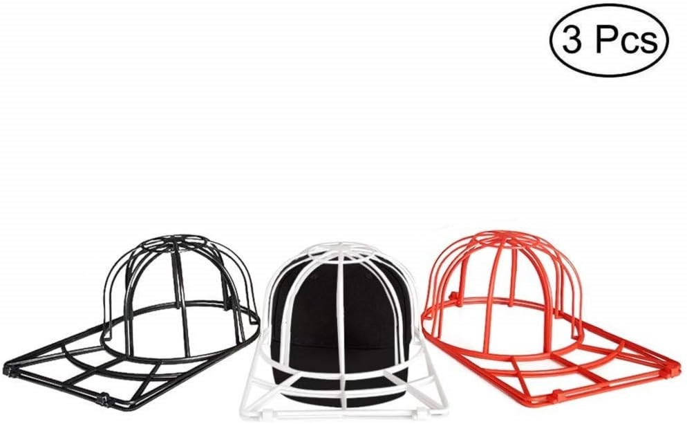 Evangeline Baseball Hat Washer,3pcs Baseball Cap Washer.Ball Cap Washing Frame Cage.Easily Cleans in Your Dishwasher or Washing Machine
