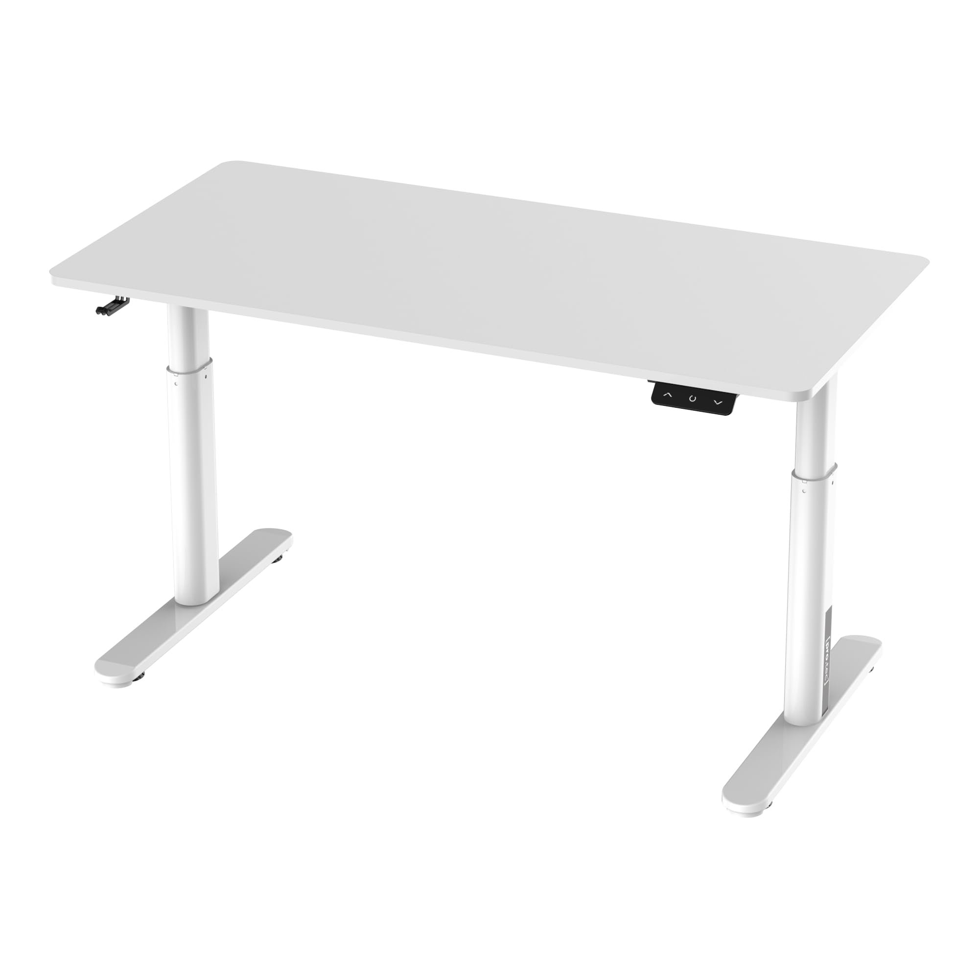 pro.tec Scrivania per Cameretta Scrivania Regolabile in Altezza 55-81 cm con Sollevamento Elettrico Tavolo per Bambini 120 x 60 cm - Bianco