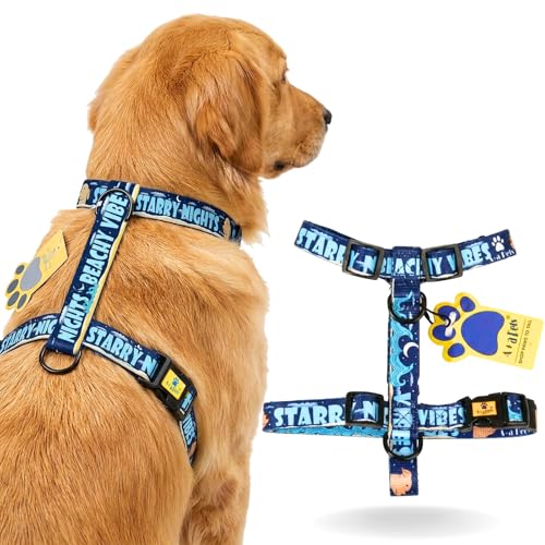 Image of A+a Pets' H-Harness for Dogs, Cats | Soft Premium Waterproof (Beachy Vibes, L)