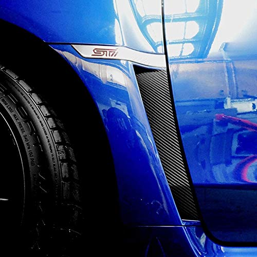 Xotic Tech Front Side Fender Vent Overlays Vinyl Decal,Fender Air Flow Vent Outlet Sticker Trim Compatible with Subaru WRX STI 2015-2021 (Carbon Fiber Pattern)