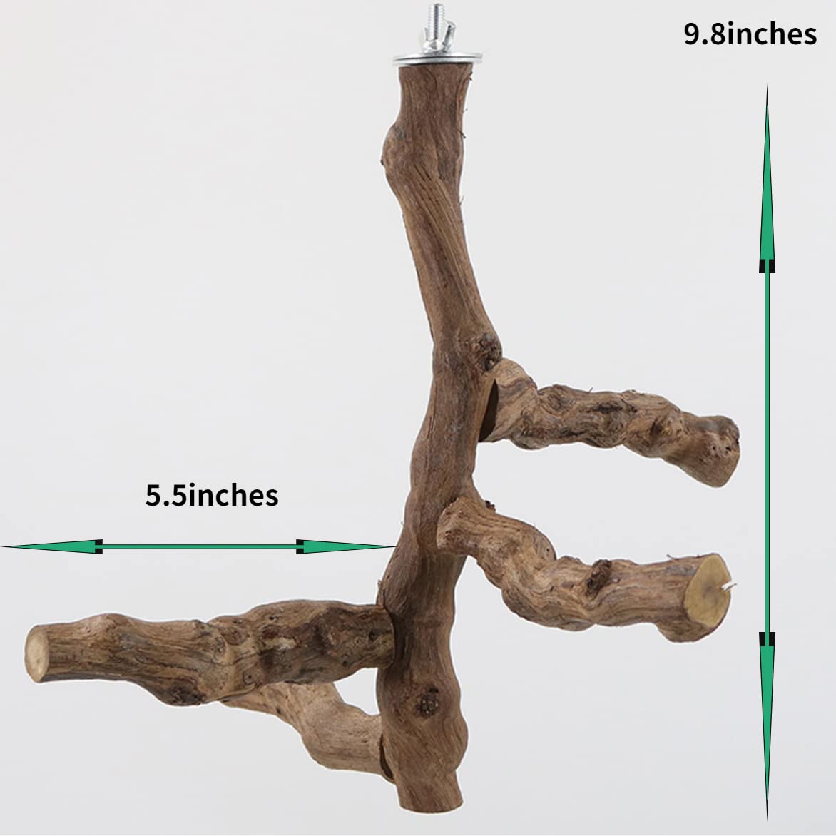 Natural Wood Bird Perches Parrot Perch Grapevine Birdcage Stands for Parakeets Cockatiels, Conures, Macaws, Lovebirds, Finches
