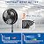 SMAFAN 16 Inch Outdoor Misting Stand Fan, Hose Connection, 3 Speed 3 Mist Settings, 75° Oscillation, Adjustable Height 36-50 inch, 25° Tilt Head, GFCI Plug, for Patio Deck Backyard, Black
