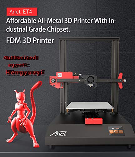 Anet ET4 Impresora 3D premontada Nivelación automática del lecho, detección y recuperación del agotamiento del filamento, pantalla táctil a color de 2,8 pulgadas, alta precisión 220x220x250 (US)