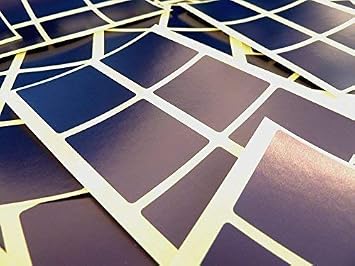 37mm 1.5" Square Shape Colour Code Stickers - Packs of 72 Large Coloured Squares Sticky Labels - 32 Colours Available Dark Navy Blue