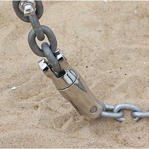 SHENGHUISS 3/8 inch-1/2 inch (10mm-12mm) Boat Anchor Chain Mooring Swivel Connector Heavy Duty 316 Stainless Steel