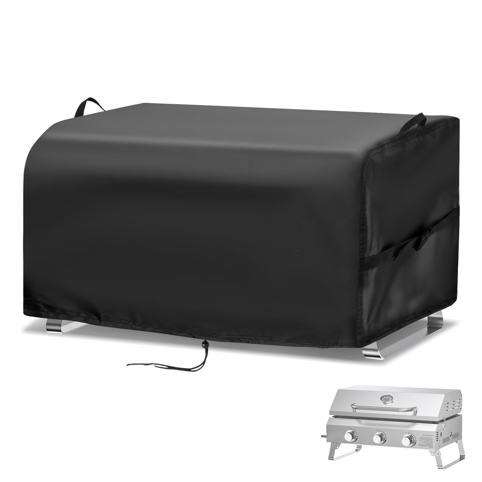 Kingling BBQ Cover - Small Outdoor Barbecue Covers Fits for Onlyfire 3-Burner Gas Plancha Portable Tabletop Gas BBQ, Waterproof, Dustproof Outback BBQ Cover (Cover Only), 65x47x38cm