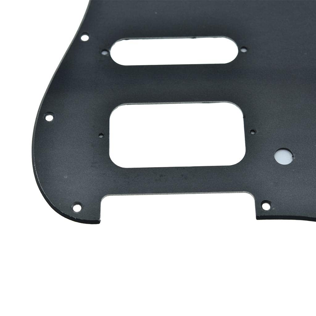 KAISH 11 Hole American Modern Strat Style HSS Pickguard 2-Screw Round Corner Humbucking Pickup Mounting for Stratocaster/Strat Matte Black - Image 4