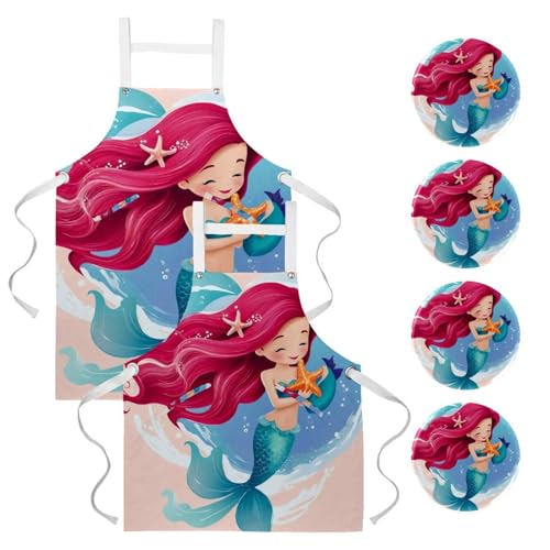 Tablier de cuisine pour restaurant et nettoyage de la maison multicolore