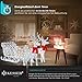 KESSER® 240er LED Rentiere mit Schlitten weiß Timer Inkl. 2X Dekoschal Weihnachtsbeleuchtung für außen und innen Weihnachtsfigur Weihnachtsdekoration mit Dauerbeleuchtung und blinkende