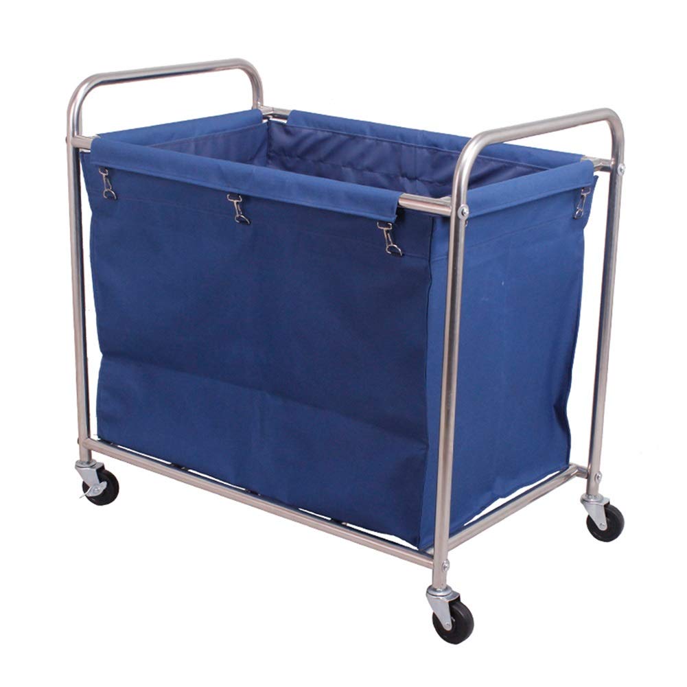 Carro for cesto clasificador de lavandería beige con bolsas de gran capacidad